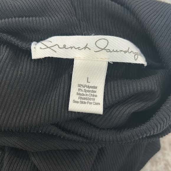 French Laundry NWT black tank top turtleneck style size Large - Picture 9 of 10